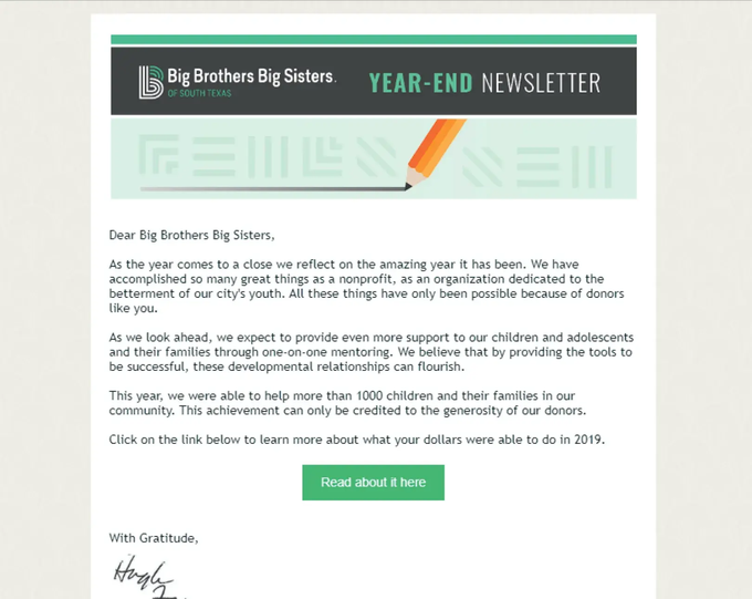 BBBS Plain Text Email